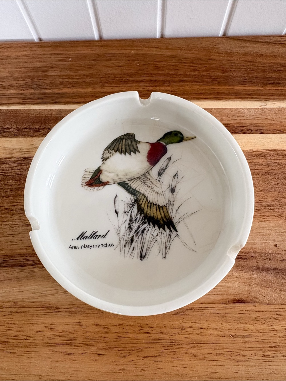 Vintage Otagiri Japan Mallard Duck Ashtray Trinket Dish 5”
